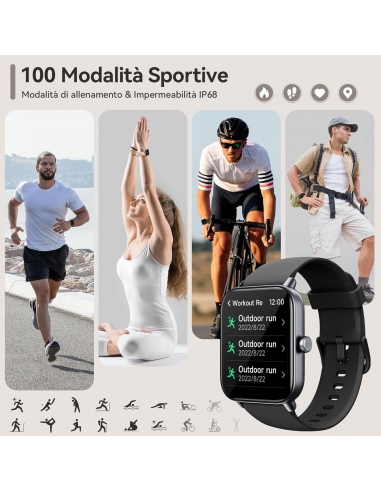 Smartwatch IDW19 Uomo Donna, 1,80"...