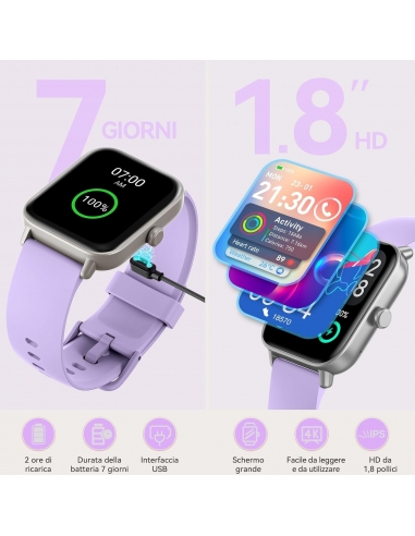 Smartwatch IDW19  Donna, 1,80"...