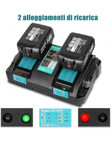 Carica Batteria di ricambio da 5Ah...