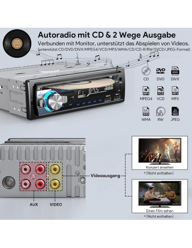 Autoradio D-1901 Stereo FM RDS...