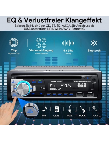 Autoradio D-1901 Stereo FM RDS...