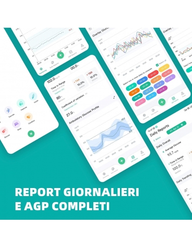 SIBIONICS GS1 CGM Misuratore Glicemia...