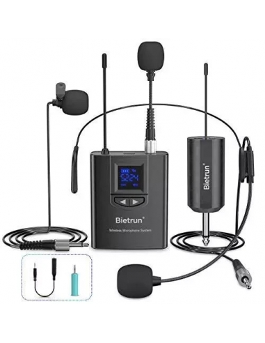 Bietrun WXM07 UHF Wireless Lavalier...
