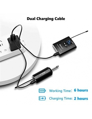 Bietrun WXM07 UHF Wireless Lavalier...