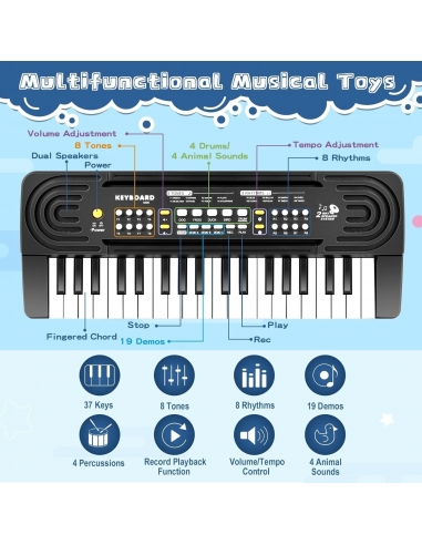 KEYBOAR 9308 Pianola Bambini 37...