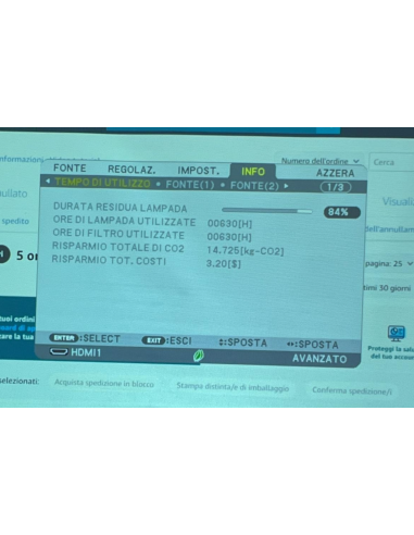 VIDEOPROIETTORE NEC P451W 4500 ANSI...