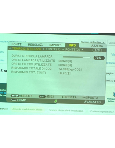 VIDEOPROIETTORE NEC P451W 4500 ANSI...