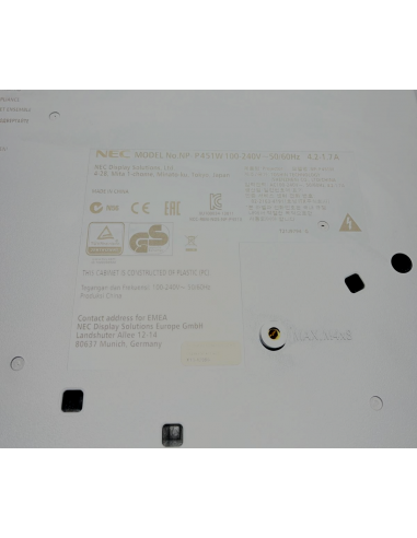 VIDEOPROIETTORE NEC P451W 4500 ANSI...