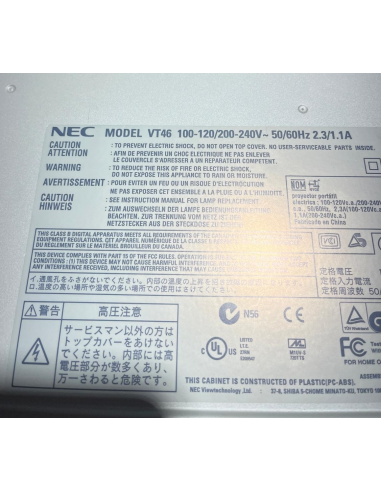 VIDEOPROIETTORE NEC VT46 NO TELECOMANDO