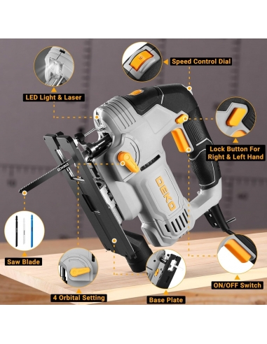 DEKOPRO DKPJ075C1 800W Seghetto...