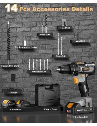 LEEIKOO MR3705 Trapano Avvitatore...