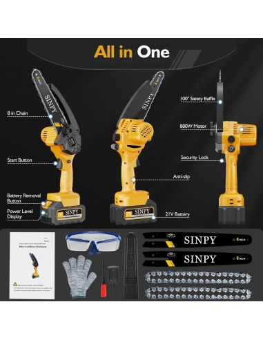 SINPY 8 Pollici Mini Motosega a...