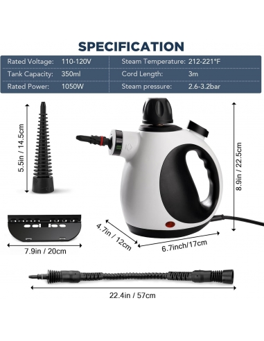 KOITAT EM307 Pulitore a vapore,...