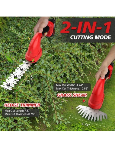 FOVENDI 21V Tagliasiepi a Batteria 2...