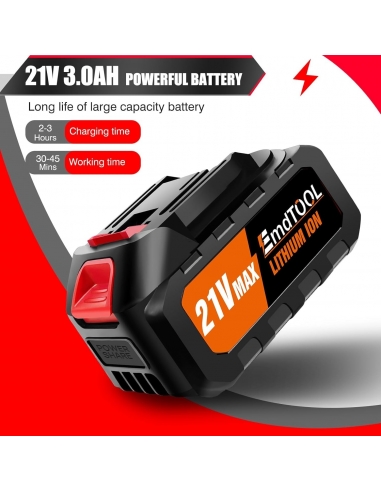 EMDTOOL 21V Idropulitrice a Batteria...