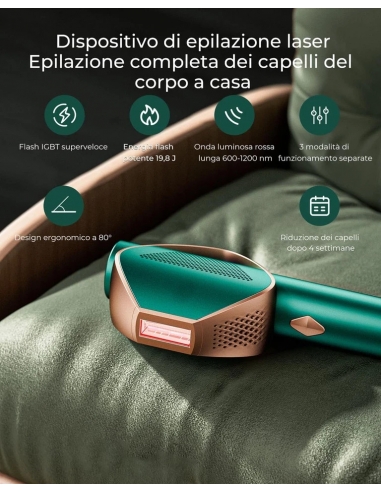 IGPT Epilatore D-1196B Luce Pulsata,...