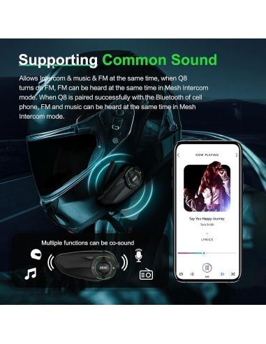 EJEAS Q8 Mesh 3.0 Interfono Singolo...