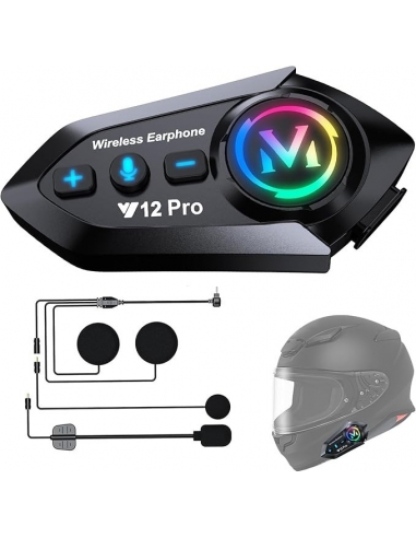 HELMET V12PRO Interfono Moto Casco...