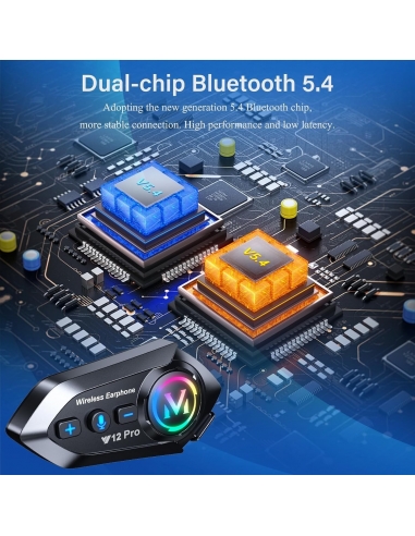 HELMET V12PRO Interfono Moto Casco...