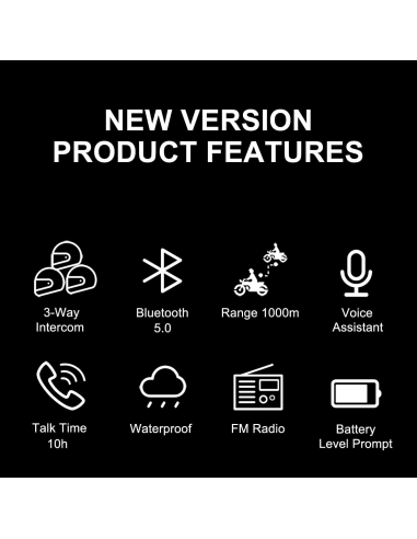 BETOWEY BT-S3 Interfono Moto...