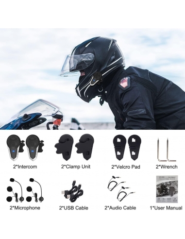BETOWEY BT-S3 Interfono Moto...