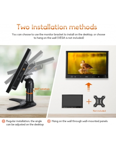 WHOLEV Monitor CCTV da 9 pollici HD...