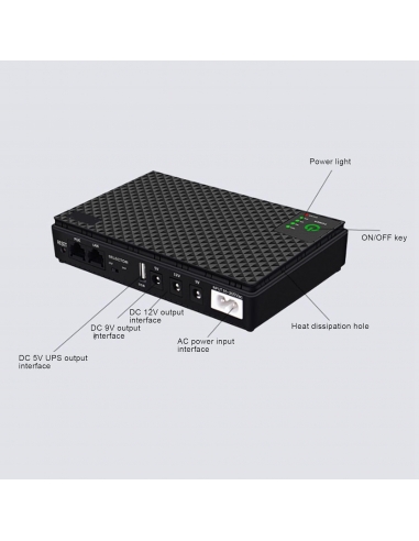 WALFRONT DC1036P Mini UPS Batteria...