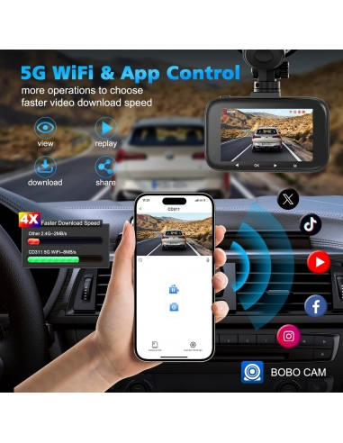 ZHIROAD Dash Cam Auto Doppia 4K+1080P...