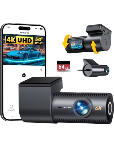 CIEVIE D100 4K Dash Cam Auto 1,5″...