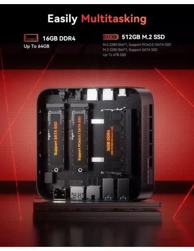 NIPOGI E3B MINI PC AMD Ryzen 7 5700U...