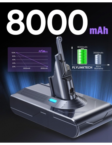 FLYLINKTECH V8 Batteria 8000mAh per...
