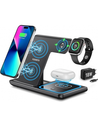 Joxinta Caricabatterie 3in1 wireless,...