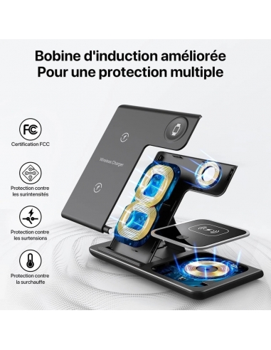 Joxinta Caricabatterie 3in1 wireless,...