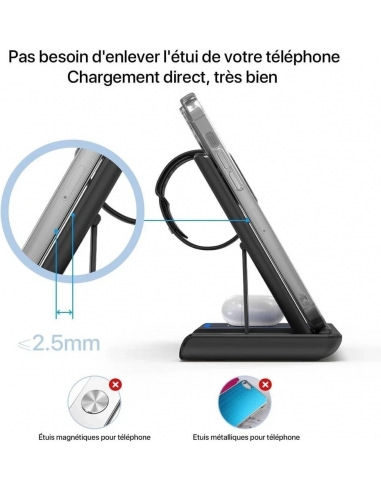 Joxinta Caricabatterie 3in1 wireless,...