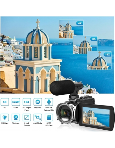 WINDANCY 900Pro Videocamera FHD 1080P...