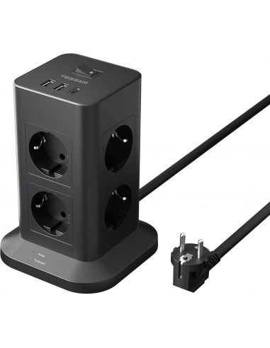 TESSAN TS-TP5 Multipresa con USB,...