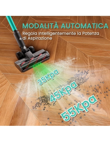 SmartAI V5 Aspirapolvere senza Fili,...