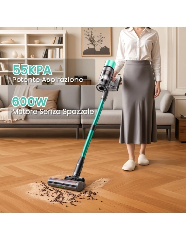 SmartAI V5 Aspirapolvere senza Fili,...