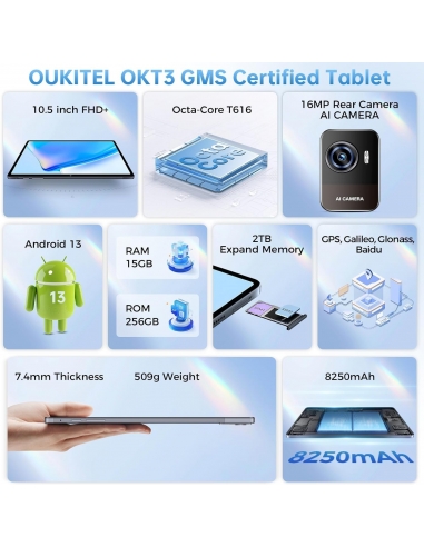 OUKITEL OKT3 Tablet Android13 PC...