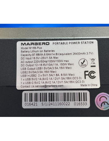 MARBERO M168-PLUS 26400mAh Inverter...