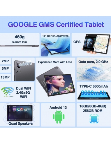 DMOAO D11 Tablet 11 Pollici Android...
