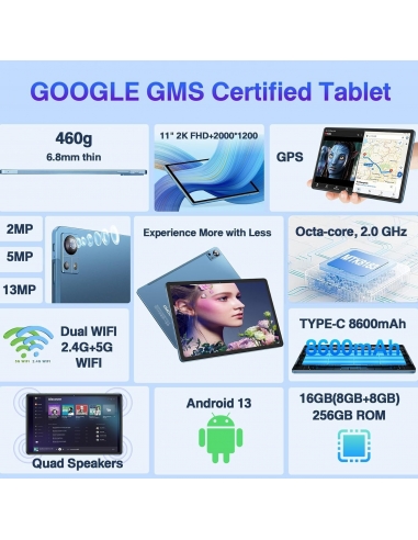 DMOAO D11 Tablet 11 Pollici Android...