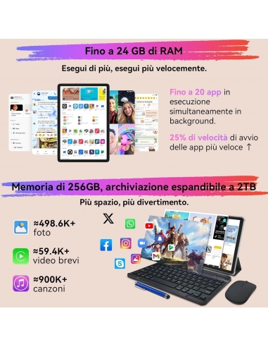 TABWEE T20 Tablet Android 16 con...