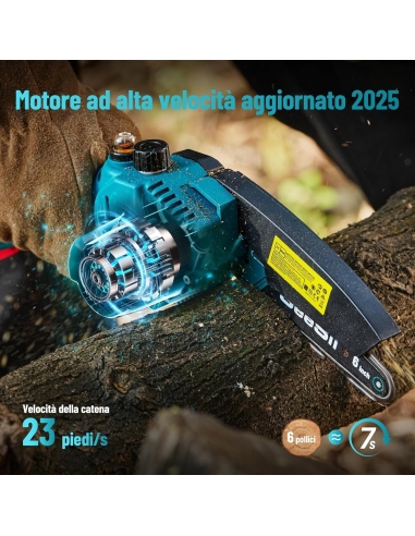 SEESII 6C8S Mini Motosega a Batteria...