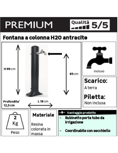 Arkema H20 Fontana a colonna  in...