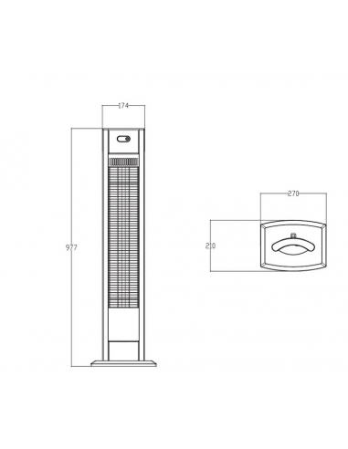 Activejet APH-CS2000 Riscaldatore da...
