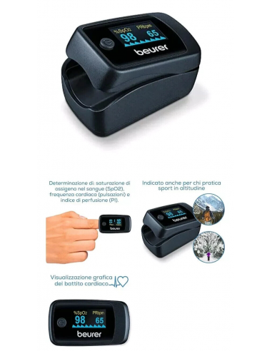 Beurer PO 45 Saturimetro Monitoraggio...
