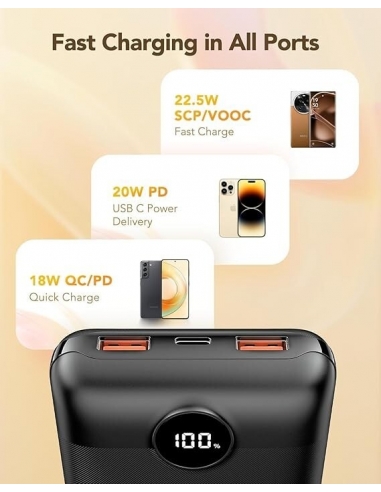 VEGER Power Bank 20000mAh 22.5W...