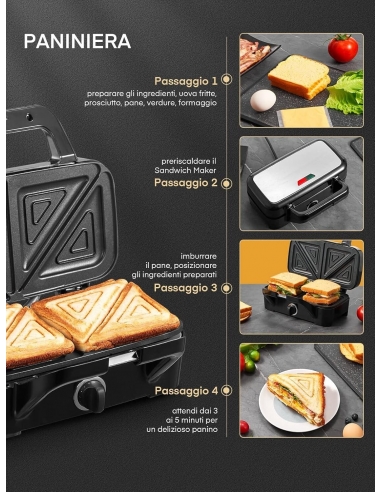 FOHERE AKA036 Tostapane 1200 W per...