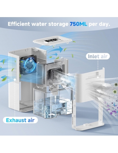 FIAHNG Deumidificatore Elettrico 2.7L...